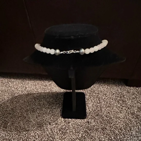 Hand Crafted “One of a Kind” Rose Quartz & Sterling Silver Beaded Necklace - Picture 3 of 3